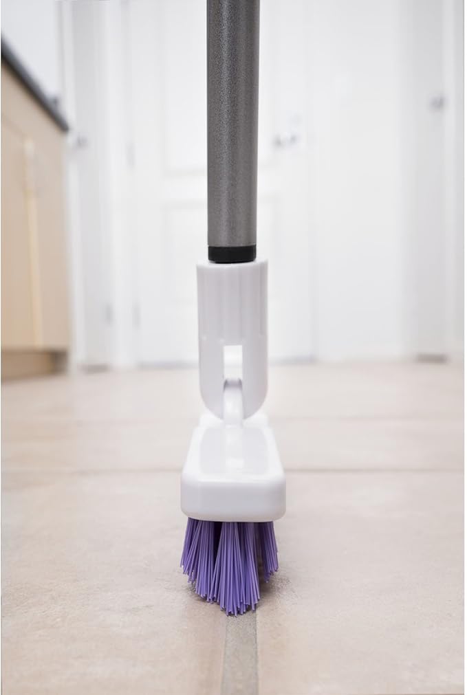 Fuller Brush Tile Grout E-Z Scrubber Complete– 9 V‑Trim Tile &amp Grout Brush – Deep Grime Cleaning Without Scratching – Perfect for Cleaning Hard to Reach Areas