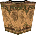 Marye-Kelley WB652-Antique World Map Wasterpaper Basket