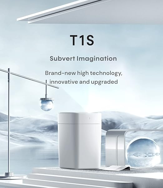 TOWNEW T1S 4.1 Gallon Automatic Self-Sealing and Self-Changing Motion Sense Activated Trash Can 2024 Upgrade Smart Garbage Can with Lid for Kitchen Bathroom Office White