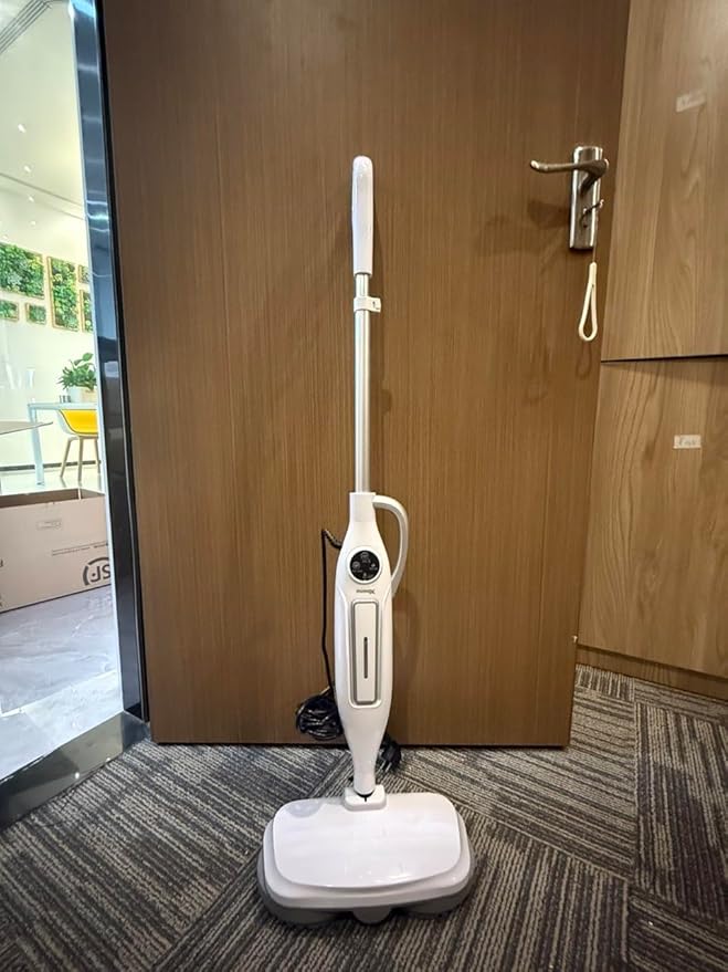 Steam Mop Cleaner with Detachable Handheld Steamer 230°F Powerful Steam Cleaner with 9 Attachments Lightweight Design with Removable Water Tank 2-Level Control and Swivel Head for Floors Carpets