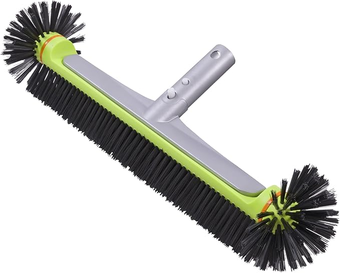 Sepetrel Pool Brush Head for Cleaning WallsHeavy Duty Inground/Above Ground Swimming Pool Round Scrub Brushes with Premium Strong Bristle &amp Reinforced Aluminium Back
