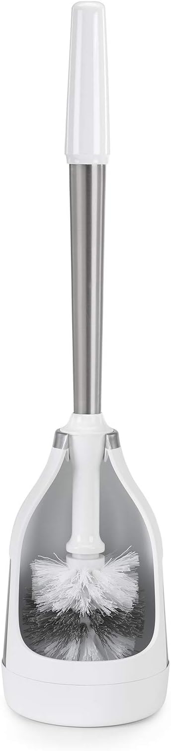 Polder Belle Design Toilet Brush Caddy with Optimized Brush Head for Hard-to-Reach Places
