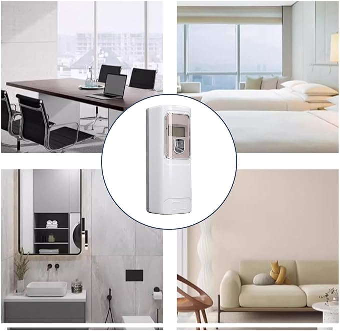 Automatic Air Freshener Spray Dispenser Portable Wall Mounted LCD Display Fragrance Dispenser for Home Bedroom Hotel Meeting Room
