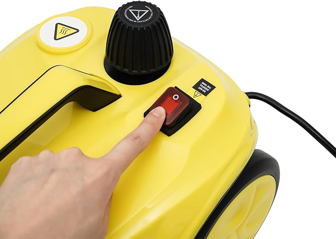 2000W Steam Cleaner 5 Bar High-Pressure Steam Cleaner 320°F High-Temperature for Kitchens Bathrooms Car Interiors (Yellow)