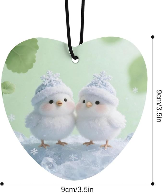 5PCS Car Air Freshener Hanging Personalized Double Sided Snowy Chicks Car Fresheners Long Lasting New Cars Scents Cute Automotive Freshies for Closets Drawers (tea)