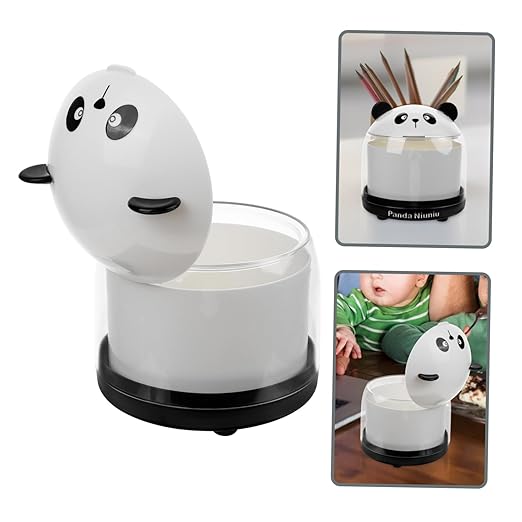 Cabilock Mini Panda Trash Can Cute Wastebasket for Office Kitchen and Bathroom Desk Garbage Bin and Stylish Design for Home and Office Use