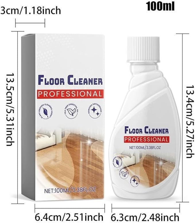 Cleaning Agent Floor Polishing Liquid 100ml All Purpose Cleaner Hardwood Floor Household Floor Cleaning Care For Mops SweepingMopping Machines(100ml 2pcs)