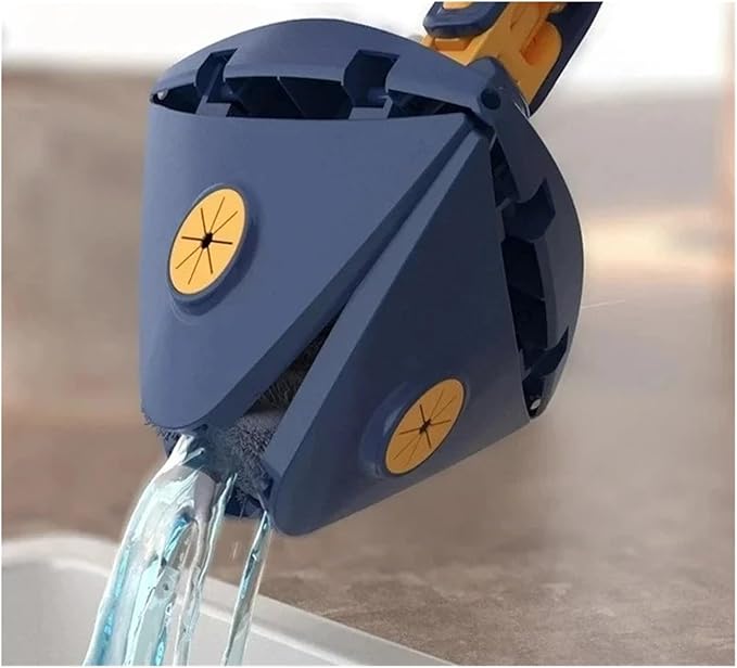 360° Swivel Telescopic Triangle Mop Cleaning Adjustable Squeeze Wet and Dry Using Absorbent Household Floor Tools(200cm mop)