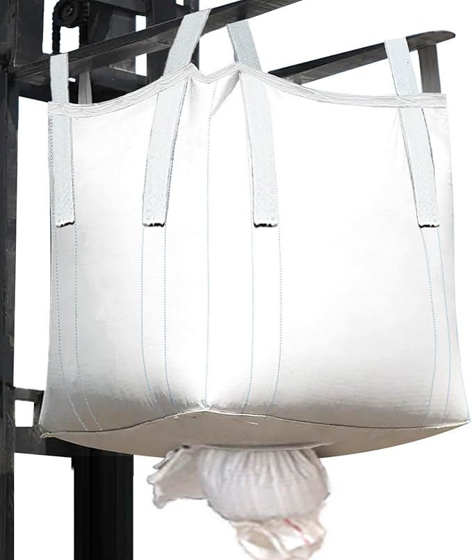10Pack Aolikebao FIBC Bulk Bag1.5 Ton Bag 39.4L x 39.4W x 39.4H3300lbs SWL Safty Factor 3:1Woven Polypropylene BagsDuffle Top Spout Bottom (10)