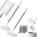 Clip to Grip Mini Mop Snap &amp Grip Zero-Touch Cloth Changing Mops Self-Squeeze Hands-Free Wet &amp Dry Cleaning mops for Kitchen Bathroom Desktop &amp Small Spaces (2 mop + 20 Cloths)