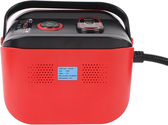 High Pressure Steam Cleaner Portable Steam Cleaner 2500W Pressurized Steam Cleaner with 3 Brush Heads Quick Heating Steamer for Home Car Furniture Kitchen Bathroom and (US