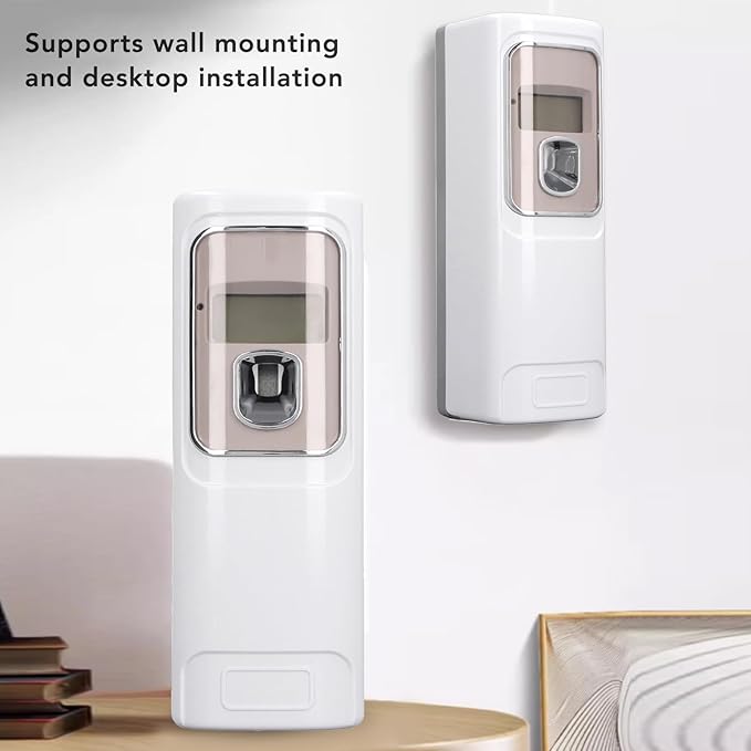 Automatic Air Freshener Spray Dispenser Portable Wall Mounted LCD Display Fragrance Dispenser for Home Bedroom Hotel Meeting Room