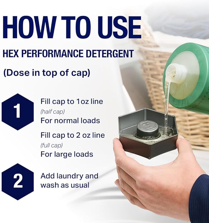 HEX Performance Laundry Detergent Citrus 100 Loads (Pack of 2) - Designed for Activewear Eco-Friendly Concentrated Formula