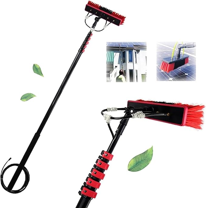Photovoltaic Panel Cleaning Window Clean Water Fed Telescopic Brush Extendable Cleaner Conservatory Roof Cleaning Tools Tool (Color : 5.4m/18ft)