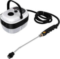 Steam Cleaner Machine 2500w Multipurpose Powerful Steamer Cleaner with Extended Elbow Nozzle 6-gear Adjustment Home Electric Steamer Cleaner with Double-layer Steam Hose 6.76-16.9Oz/Min White
