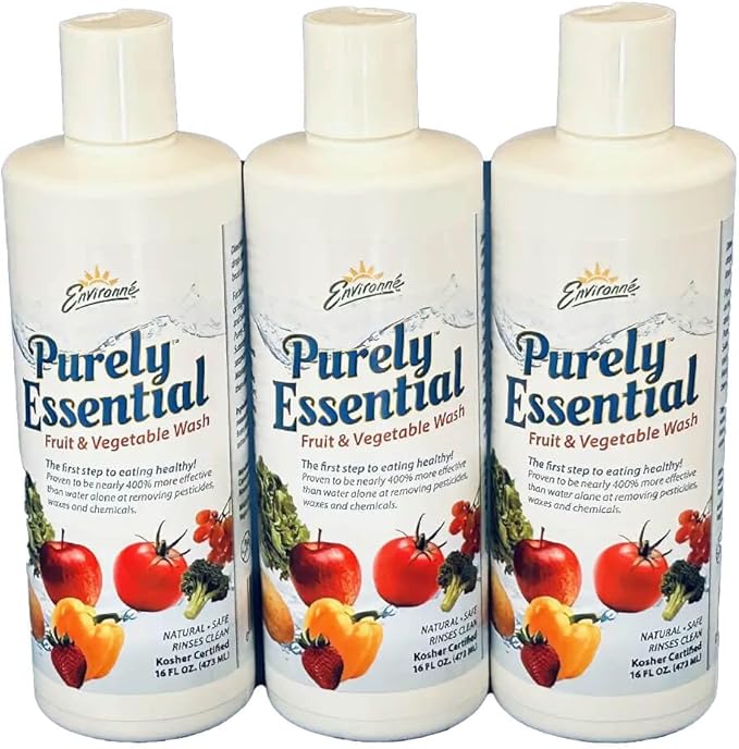 Purely Essential Fruit &amp Vegetable Wash Natural Produce Cleaner 16 Fl Oz