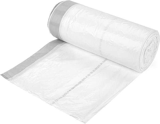 Ultrasac 13 Gallon 1.2 MIL White Drawstring Trash Bags - 24.25 x 31.5 - Pack of 120 - Fits simplehuman P