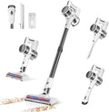 Cordless Vacuums 80000PRM Powerful Motor Vacuum Cleaner and 2200mAH Rechargeable Battery up to 35 Mins Worktime 2 Adjustable Modes Detachable Parts Wireless Stick Vacuum (Frost White)