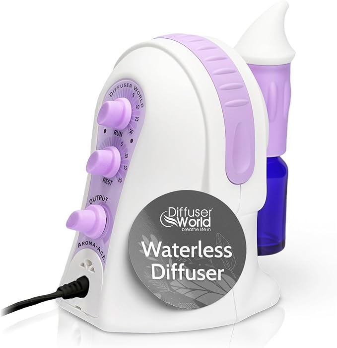 1000 Sq Ft Waterless Diffuser for Essential Oils Made in USA Lavender Waterless Aroma Atomizer for Large Room Fragrance Air Diffuser for Home Scent Machine Air Aromatherapy Oil Diffusers