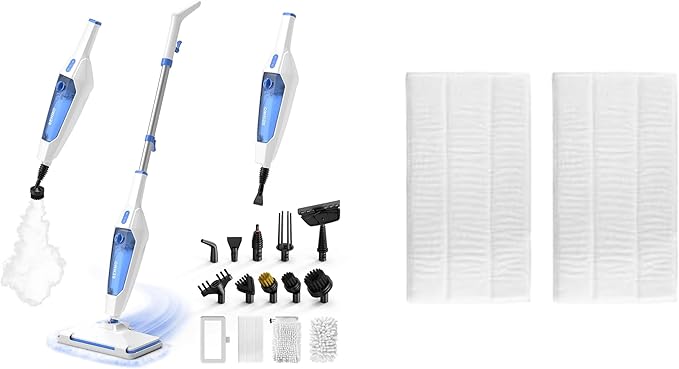 SENMO Steam Mop with Extra Microfiber Mop Pads*2