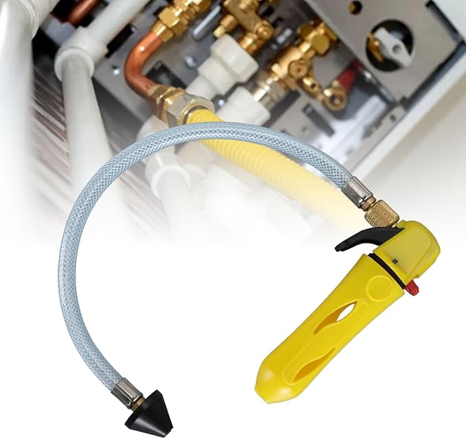 Threaded Drain Threaded CO2 Drain Cleaner with Flexible Hose for AC Condensate Line (Yellow)