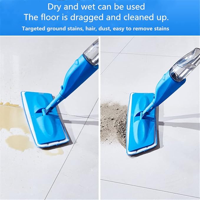 JSEIAJB Floor Mop with Reusable Microfiber Pads 360 Degree Handle Kitchen Mopa Sweeper Broom