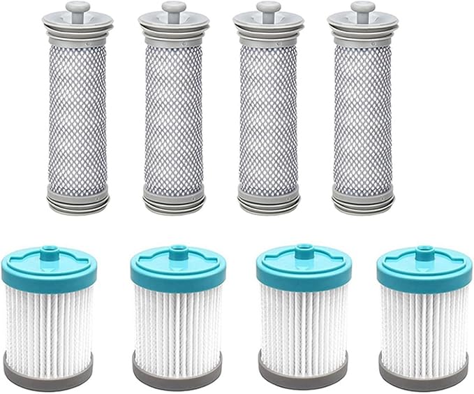 HEPA Post Pre-Filter Compatible For Tineco A10 A11 Hero Compatible For Master EA10 Compatible For PURE ONE S11 S12 Compatible For PWRHERO11 X1 Cordless Vacuum Cleaner Parts Accessories(8PCS)