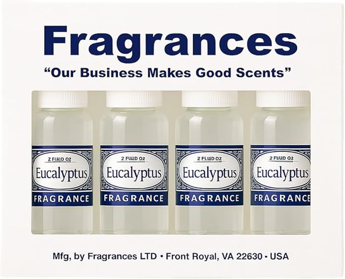 Rainbow RainMate Sirena Hyla Compatible Vacuum Fragrances – Assorted Fragrance 4-Pack For Water-Based Vacuums (Eucalyptus)