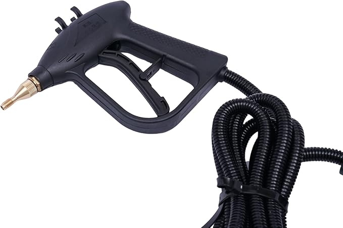 1700W Handheld automatic temperature control Steam Cleaner High Temperature Disinfection Pressurized Cleaning Machine Portable Car Steamer with Brush Heads for Couch Auto Floor and More(Black)