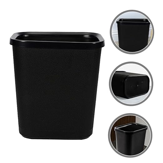 Thickened Plastic Simple Trash Can for Home and Bedroom Opening Garbage Container Bin for Living and Bathroom Wastebasket for Office Desk Sundries and Daily Use