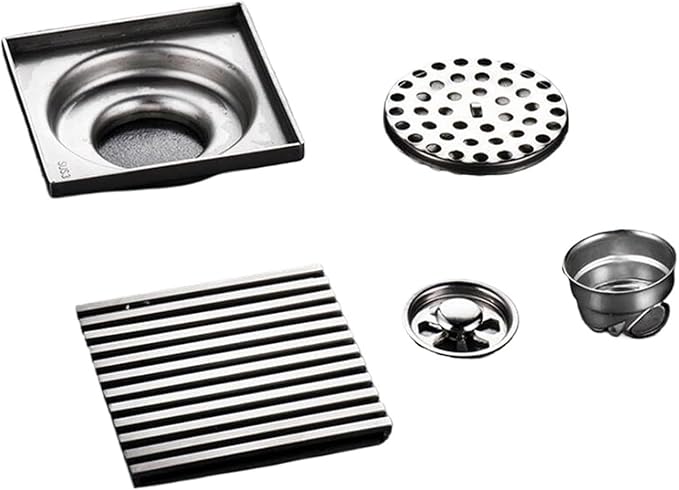 Stainless Steel Square Floor Drain Engineering Large Displacement(10x15cm)