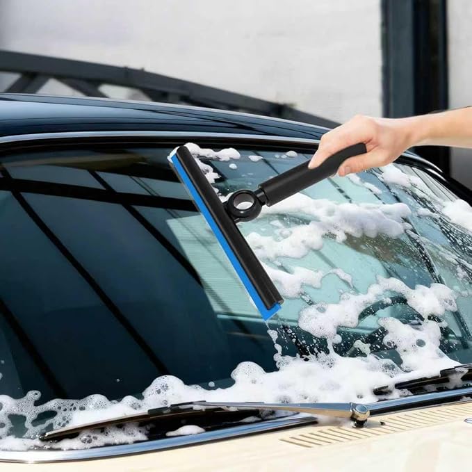 Shower Squeegee for Glass Doors Squeegee with Long Handle Telescoping Squeegee for Shower Extendable Window Cleaner Tool for Car Windows Tile Walls Sliding Door Shower Glass Door
