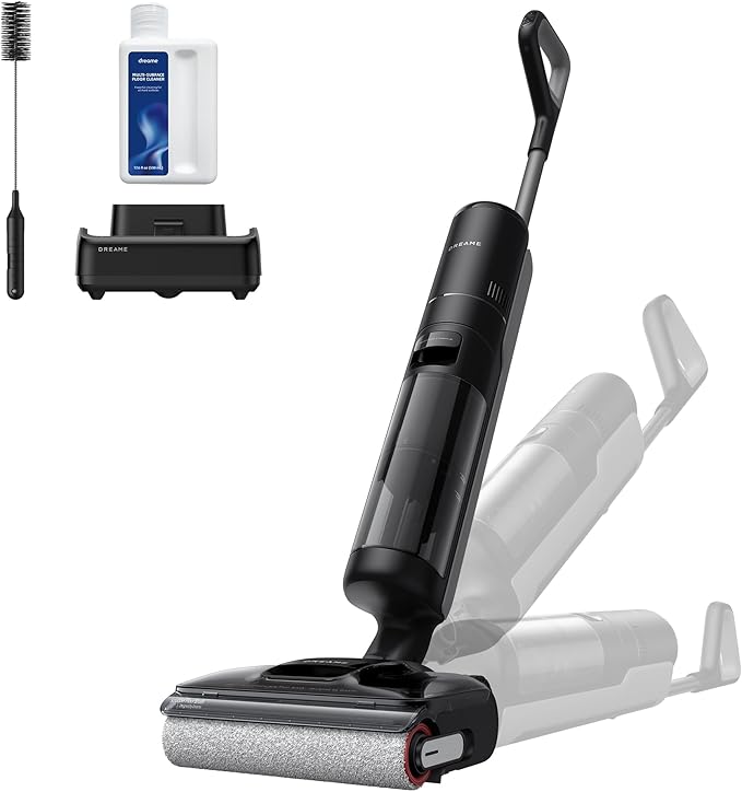DREAME H12 FlexReach Vacuum Mop 0 Tangle Wet Dry Vacuum Cleaner Cordless Vacuum Mop All-in-One for Hard Floors 180° Lie-Flat Floor Cleaner Machine with 194°F Hot Self-Cleaning 50Mins Runtime