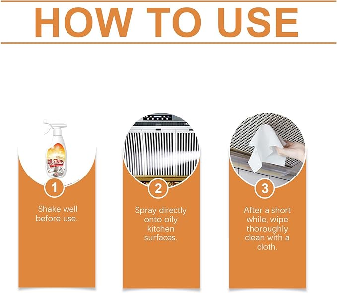 FIELL Heavy-Duty Kitchen Degreaser Foam Cleaner Clean Kitchens Up Kitchen Oil Stains Heavy Oil Stain Cleaner Kitchens Degreaser Clean Heavy Duty Multi Functiona Foam Cleaning Spray (3PC)