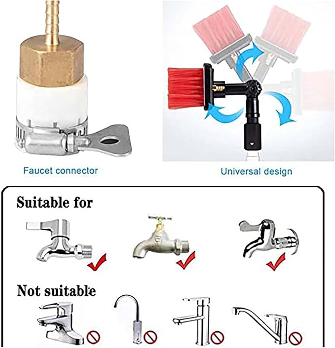 5-12m Window Cleaning Pole - Outdoor Window Cleaner Window Glass Solar Panel Cleaning System Washing Equipment Tool9M