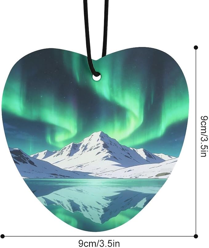 5PCS Car Air Freshener Hanging Personalized Double Sided Snow Lakes Car Fresheners Long Lasting New Cars Scents Cute Automotive Freshies for Closets Drawers (tea)