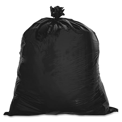 Genuine Joe Linear Low Density Can Liners 33 gal Capacity 33 Width x 39 Length x 0.65 mil (17 Micron) Thickness Black 250 Count