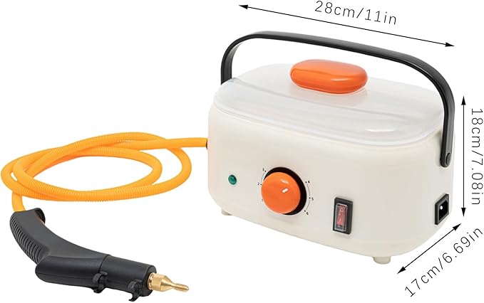 Handheld Steam Cleaner 250ml Tank 3-Bar Pressure Portable Multi-Surface Steamer for Kitchen Bathroom Tile Grout Sofa Window Car Seats 9-Piece Attachments 1000W Quick Heat 3m Cord