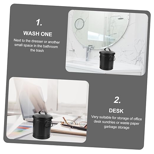 Creative Decorative Trash Bin Versatile Garbage Can for Desk Pen Holder and Flower Bucket Stylish Wastebasket for Home Office Kitchen and Bedroom