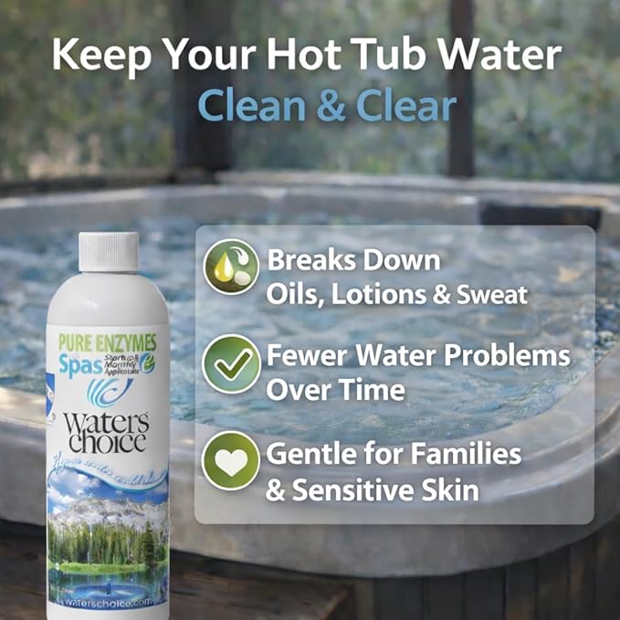 Waters Choice Complete Hot Tub Chemicals 3-Month Starter Kit-All-in-One Water Clarifier Chemical-Free Spa Kit for Easy Water Care in Hot Tubs &amp Jacuzzis