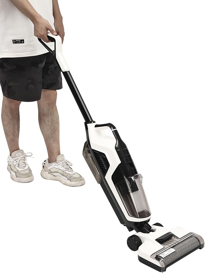 Wet Dry Vacuum Battery PoweredAll-in-One Cordless Wet Dry Vacuum Cleaner with 2600mAh Detachable Battery for Multi-Surface One-Step Cleaning for Hard Floors