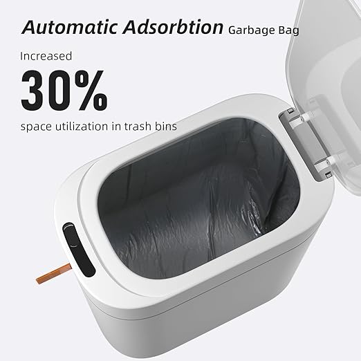 funest Rechargeable Bathroom Trash Can with 4 Gallon Trash Bags(75 Counts)