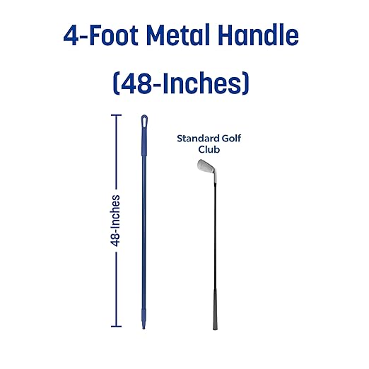 SPARTA 41225EC14 Fiberglass Broom Handle Mop Handle Replacement Handle With Acme Threaded Tip For Commercial Cleaning 48 Inches Blue