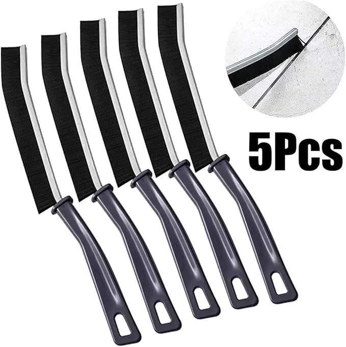 Kitchen Toilet Tile Joints Dead Angle Hard Bristle Cleaner Brushes for Shower Floor Line Durable Grout Gap Cleaning Brush(Black- 3PC)