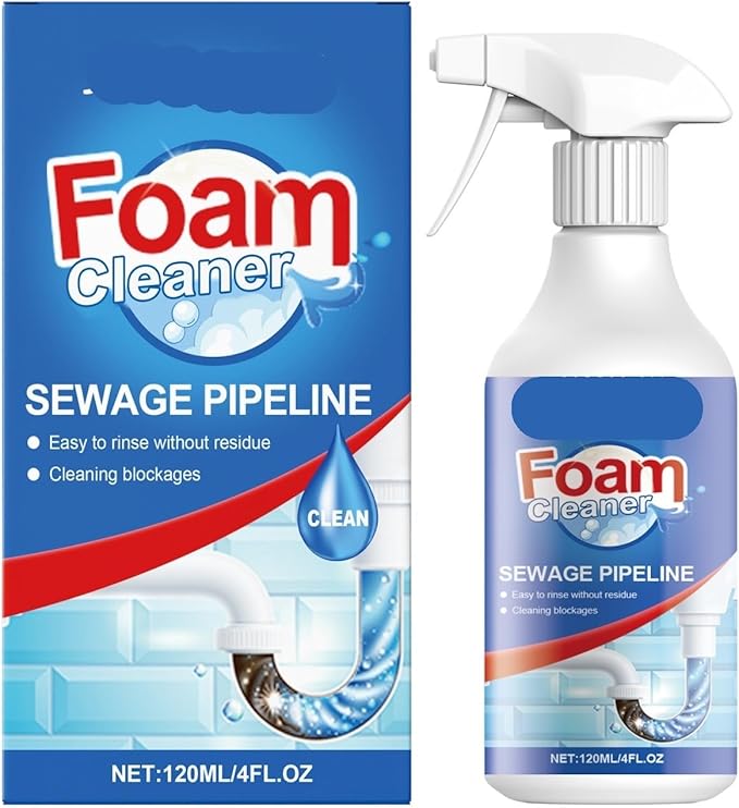 Drain Cleaner Foam - Professional Drain Unclogger for Kitchen Bathroom &amp Toilet - Dissolves Grease Hair &amp Soap Scum - Safe for Pipes(2PCS)