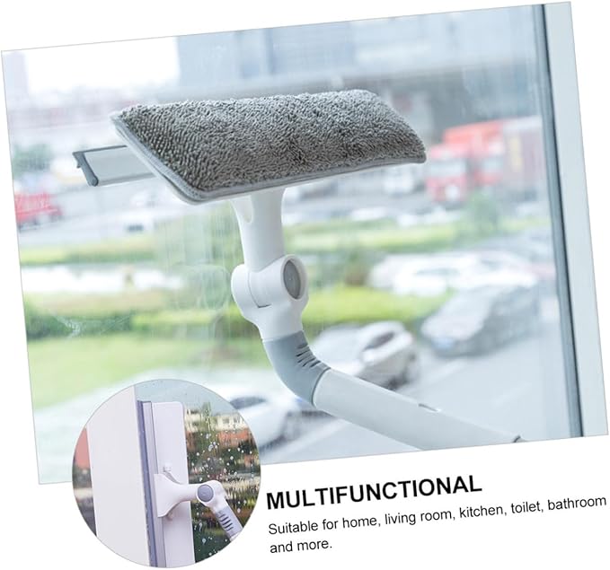 1Pc Double Sided Glass Cleaning Tool Multi Function Floor Mop with Ergonomic Design Durable for Use Windows Tiles and Floors
