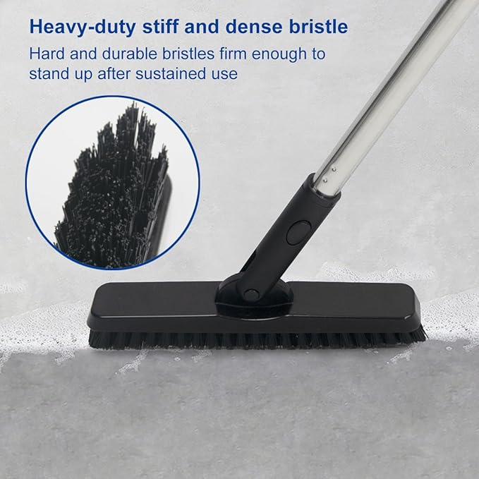 CELOX Grout Brush with Long Handle and 12 Pack Yellow Dish Sponge for Kitchen