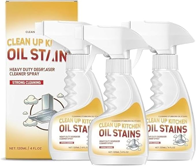 All-purpose Kitchen Pots and Pan Cleaner Upgrade Heavy Duty Foam Cleaner Portable Degreasing Spray for Appliances Countertops Range Hoods (3 Pcs)