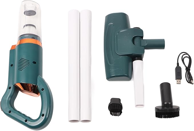 Lightweight Cordless Vacuum Cleaner 8500Pa Strong Suction Handheld Vacuum for Hard Floor Carpet 500Ml Dust Cup Long Battery Life Compact and Portable[Green]