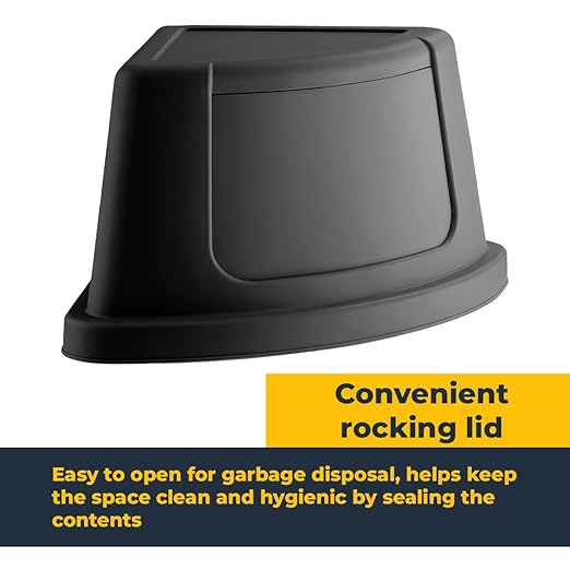 3 pcs 21 Gallon Corner Kitchen Waste Bin with Lid Commercial Heavy-Duty Trash Can Garbage Bin Durable Waste Container Recycling Bin Plastic Wastebasket for Garage Hotels Office Restaurants